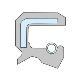 Oil seal FKM GRST 12x24x7 stainless steel 304 spring